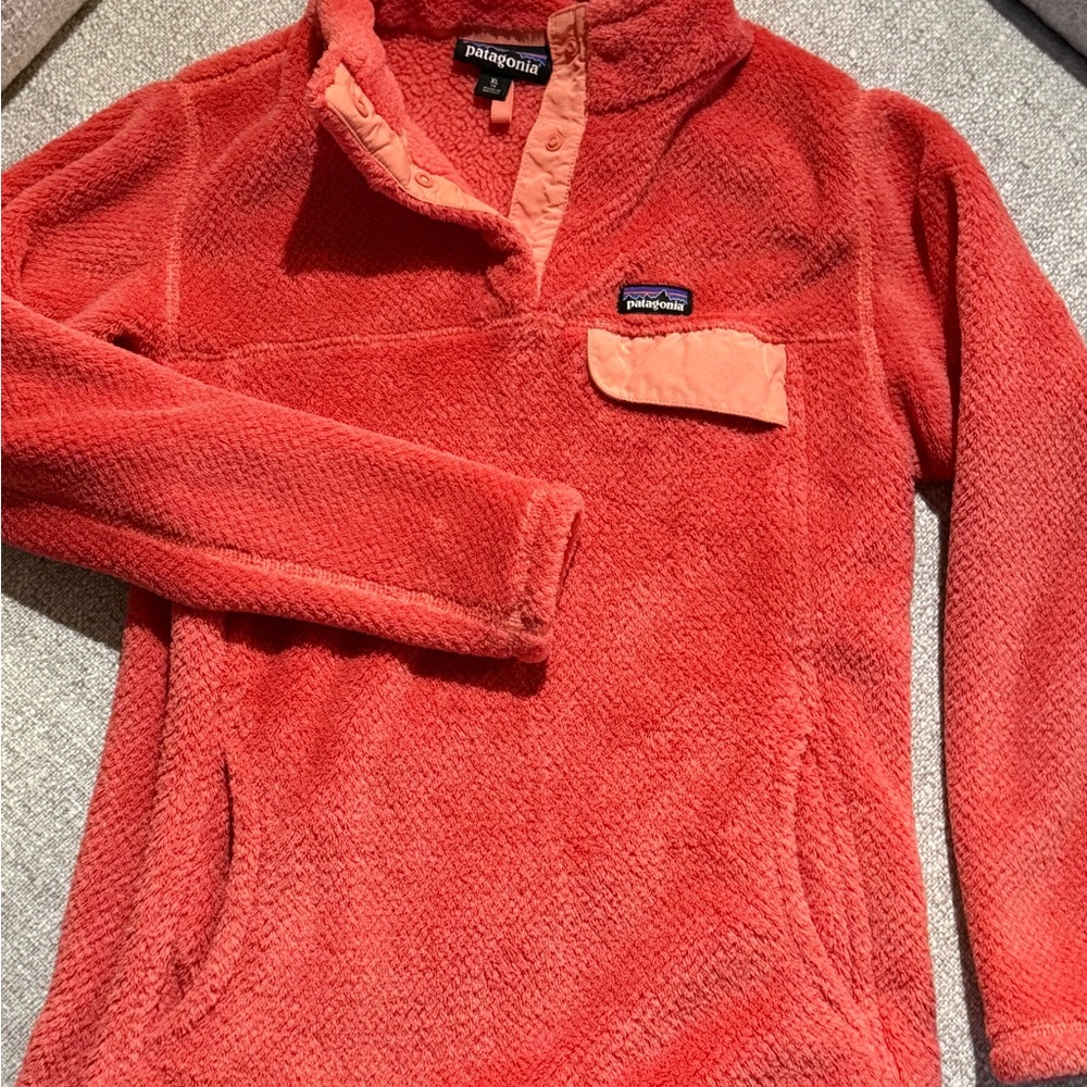 Patagonia Kids Salmon Pink Fleece Jacket